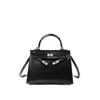 Uau Oh CAIXA couro de boi mini bolsa de mão versão alta costura bolsa Kelly segunda geração novo estilo sensação de luxo bolsa transversal de couro genuíno