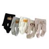 Otoño e invierno bebé niña pantimedias de animal de trasero grande leggings trenzados para bebé algodón tejido para niños