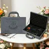 Estuche de Cuero Personalizado para Almacenamiento de Micrófonos, Portátil, para 1, 2, 4 u 8 Micrófonos, Estuche de Transporte a Prueba de Golpes