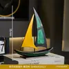 Navegación Fluida Sencillos Adornos de Velero de Hierro Decoración para Oficina Sala de Estar Mueble de TV para regalos de inauguración y apertura Transfronterizo