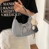 Bolso de mano para mujer, de color liso, de gran capacidad, con lazo, a la moda, combinable con todo, para el verano de 2025
