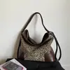 Bolso Tote de Lujo con Estampado de Leopardo para Mujer 2025 Otoño Nuevo Moderno Gran Capacidad Estilo Retro Mochila de Hombro Único