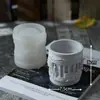 Resina Epoxi Aromaterapia Yeso Taza Jarrón Almacenamiento Molde de Silicona Templo Cemento Concreto Molde de Yeso DIY