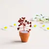 Árbol de Cristal Natural en Maceta Fluorita Citrina Árbol del Dinero Grava de Cristal Cuenco del Tesoro Adornos de Cristal para Maceta de Coche