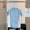 Camiseta Deportiva de Montaña con Bloques de Color Funcional para Exteriores Secado Rápido Transpirable Moda Manga Corta para Hombres y Mujeres Parejas 11976