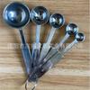En stock acero inoxidable cuchara medidora 5 piezas traje para hornear casero herramienta pequeña con escala cuchara medidora taza medidora cuchara medidora lanzamiento de agua