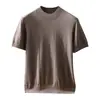 Camiseta de Punto Fino de Terciopelo Baicai 100% Cachemira Pura de Cuello Alto para Hombre, 26 Estilos, Tejido Fino de Punto para Primavera/Otoño, Capa Base de Negocios