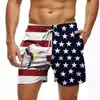 Nuevos Shorts de Verano para Hombre Transfronterizos con Bandera 3D, Casual con Cordón para Exteriores y Playa, Venta Caliente Transfronteriza 2024