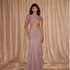 Verano Europeo y Americano Transfronterizo Nueva Moda Elegante Sexy Hueco Bodycon Fruncido Color Sólido Vestido Largo Venta al por Mayor