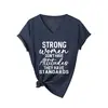 Las mujeres fuertes no tienen Camiseta de Mujer de Cuello en V Spot Simple Versátil Manga Corta Amazon eBay