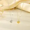 Colar de Pérolas Francesas de Luxo de Origem Transfronteiriça para Mulheres Design de Nicho Formato de Coração Corrente de Clavícula de Aço Inoxidável de Alta Qualidade Joia