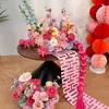 Juego de Flores Artificiales para Mesita de Noche de Boda, Arreglo para Mueble de TV de Sala de Estar de Boda, Arreglo Floral, Fábrica de Decoración Floral de Boda para Dormitorio