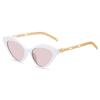 2022 Nueva Moda Gafas de Sol Ojo de Gato Europeas y Americanas Gafas de Sol Personalizadas con Adorno de Cadena Metálica Gafas de Sol de Moda Mujer