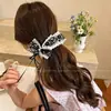 Presilha banana plissada de chifon, presilha vertical, presilha de garra de verão de alta qualidade, presilha para rabo de cavalo na nuca, presilha de cabelo elegante e delicada