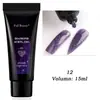 Pegamento para extensión de arte de uñas nuevo transfronterizo 15ml pegamento de fototerapia de oblea con purpurina manguera de color de moda popular en Instagram