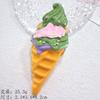 Cono de Helado Grande Multicolor Pintado Pegamento de Crema DIY Pasador Diadema Imán para Refrigerador Colgante Teléfono Móvil Accesorios de Resina