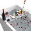 Estante Transparente para Bañera Transfronterizo de Amazon, Estante de Almacenamiento Retráctil para Bañera, Bandeja, Estante de Almacenamiento para Baño, Venta al por Mayor de Fábrica