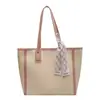 Bolsa Casual de Gran Capacidad Estilo Coreano para Mujer 2023 Nueva Moda Bolso Tote de Color Contrastante Bolso de Hombro Simple para el Trabajo