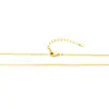 Cadena en forma de O Chapada en Oro de 18 Quilates con Larga Retención del Color, Cadena de Extensión, Collar para Mujer, Cadena para Clavícula de Lujo Ligero de Alta Gama, Joyería para Transmisión en Vivo Transfronteriza