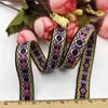 Cinta de Borde de 1 cm Cinta de Diamantes de Colores Cinta de Encaje Cuadrada Estilo Étnico Cinta Jacquard para Ropa DIY