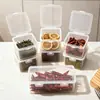 Bote Transparente Sellado Caja de Almacenamiento para Granos y Cereales Cocina Snacks Té Conservación de Frescura Frasco de Almacenamiento Plástico