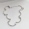Collar de arco de circonita con incrustaciones de diamantes de estilo frío de Corea del Sur, moderno, ligero, de lujo, elegante, cadena de clavícula, nuevo collar de moda para mujer