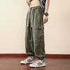 Overol de talla grande para hombre estilo americano para hombre gordo primavera otoño e invierno pantalones casuales de punta suelta pantalones largos nuevos para niño