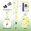 Porta Credencial con Impresión UV Temática de Limón con Cordón y Clip Retráctil, Portapase de Identificación Lindo y Creativo como Regalo