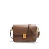Bolso Pequeño Cuadrado Nuevo con Tapa abatible Colección Primavera/Verano 2026 Bolso de Hombro Cruzado Simple para el Trabajo en Piel Genuina con Diseño Único y Estilo Versátil