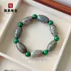 Pulsera de Ágata de Tíbet con Cuenta Dzi de Tres Ojos Estilo Tibetano Cuenta Dzi de Nueve Ojos Ágata Vintage Cuenta Dzi al por Mayor