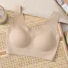 Cobertura total sem costura plus size respirável push-up com suporte para seios laterais cor da pele sutiã invisível para mulheres costas bonitas sutiã esportivo