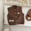 Ropa de Bebé Estilo Coreano Ropa de Primavera Dibujos Animados Chaleco Suéter Combinable para Niños y Niñas Bebé Recién Nacido Chaleco Tejido para Niños Primavera