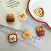 Hambúrguer Batata Frita Biscoito Comida de Brinquedo de Simulação Acessórios de Resina DIY Gel de Creme Capa de Celular Adesivo Queijo Pizza Acessórios