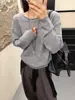 Moda Femenina Versátil de Punto Informal Estilo Coreano Top Camisa Base de Manga Larga con Cuello Redondo Nuevo para Primavera y Otoño 2026