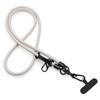 Cordón cruzado de 8 mm de cuero, tira redonda de cuero, clip trasero, junta, funda para tarjeta llave, multifuncional, puerto de carga, cordón para funda de teléfono