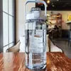 Botella de Agua de Gran Capacidad para Mujeres, Nuevo Modelo 2025, Resistente a Altas Temperaturas con Escala, Vaso con Popote de Plástico, Botella de Agua Deportiva para Hombres