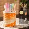 Portaplumas de Bambú Kit de Materiales DIY Tejido Artesanal Tradicional Aprendizaje Papelería Actividad Padre-Hijo para Niños Regalo Comunitario