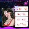 Festival de Música Carnaval Tatuagem Facial Imitação Adesivo à Prova d'Água e de Suor Divertido e Fofo Blush de Celebridade da Internet Maquiagem Vibrante para Performance