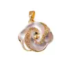 Anillo de Perla, Pendientes, Colgante, Juego de Tres Piezas Microincrustado, Camelia Fina Vintage Microincrustado DIY Lujo Ligero Gama Alta