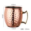 Copo de Cobre de Moscou ponto de martelo tambor Copo coquetel 304 aço inoxidável cerveja banhado a cobre Copo Moscow Mule