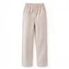 Nuevos Pantalones de Mujer Otoño/Invierno Lyocell Cintura Piano Pierna Recta Caída Felpa Cálida Adelgazantes Versátiles Cintura Media Pierna Ancha