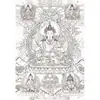 Pintura Colgante Dorada Thangka Hombre Sabio Bodhisattva Manjushri Dibujo Lineal Pintura al Óleo Digital Colorear DIY Regalo Pintado a Mano Pintura al Óleo De Zhu