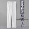 2025 Verano Nuevo Transfronterizo Pantalones Casuales de Color Sólido para Hombre Algodón y Lino Pantalones Vintage Nuevo Estilo Chino Pantalones Rectos Ropa de Hombre