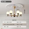 Nuevo Candelabro Retro Estilo Francés para Sala de Estar, Lámpara Mágica de Frijol de Madera Maciza Estilo Americano, Iluminación Vintage Estilo Nanyang para Dormitorio Principal y Comedor