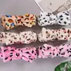 Popular Europea y Americana Terciopelo de Coral Estampado de Leopardo Diadema Mariposa para Mujer Coreana de Lunares Diadema Cuadros Lavado de Cara