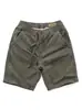 Shorts Casuais de Workwear Lavado Estilo Popular Transfronteiriço para Homens, Verão, Cintura Elástica Fina, Tamanho Grande, Corte Reto Solto, Calças de Cinco Pontos