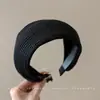 Diadema de punto estilo retro americano de ala ancha, de alta gama, adecuada para frentes amplias, a la moda, versátil para uso diario y para ir al trabajo, pinza para el pelo y accesorio para el cabello