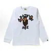 Suministro transfronterizo, venta al por mayor de comercio exterior, camiseta de manga larga de marca de moda BAPE con cabeza de mono, top pesado de tiburón, camiseta interior