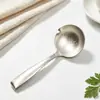 Cuchara espumadera de titanio puro al por mayor, cuchara para filtrar aceite, cuchara para quitar aceite, espumadera para sopa, cuchara separadora de aceite, cuchara para sopa con drenaje de aceite, titanio puro transfronterizo