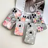 Tendencia Nacional Europea y Americana Floral Pintado Funda Magnética para iPhone18Promax Cubierta Protectora Anticaídas Apple 13/14